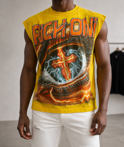 Rich Oni Lightning Eye Sleeveless Graphic Tee