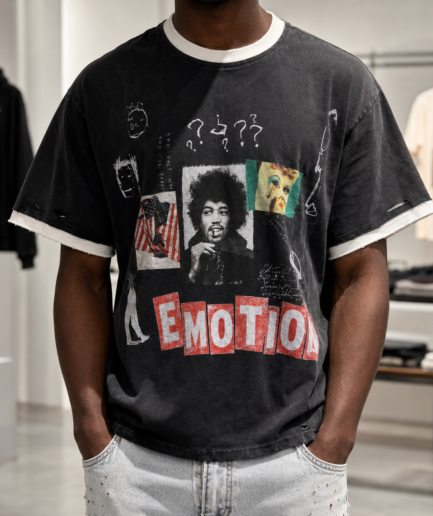 Emotion Vintage Collage Streetwear Graphic Tee