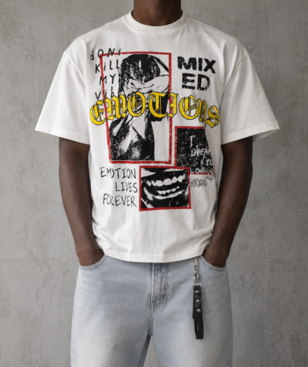 Mixed Emotions Oversized Graphic Streetwear Tee