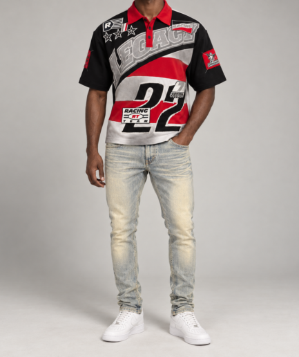 Legacy 27 Racing Graphic Polo Shirt – Black/Red/White