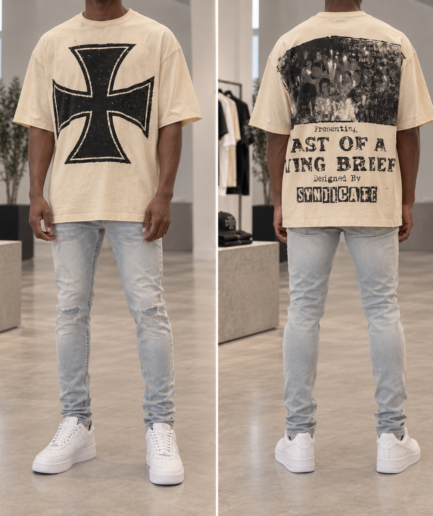 Syndicate Last of a Dying Breed Cross Graphic T-Shirt – Vintage Cream