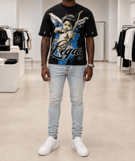 Legacy Cherub Archer Graphic T-Shirt – Washed Black